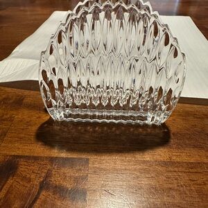 Princess House Crystal Clear Glass Napkin Holder